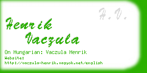 henrik vaczula business card